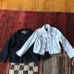 One white denim jacket